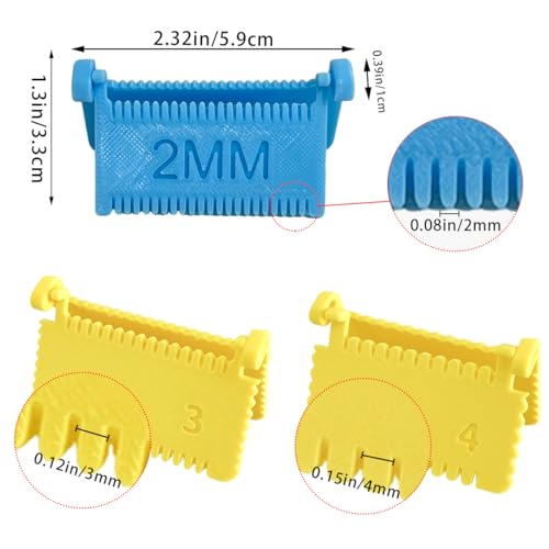 6 PCS Edge Stitch Lock Sewing Gauge Ruler Set Hand Quilting Ruler Set - size: 2mm/3mm/4mm