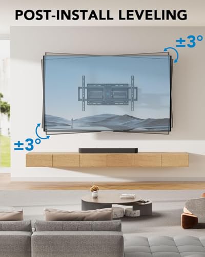 Pipishell Full Motion TV Wall Mount for 42-85 inch LED TVs up to 132lbs, Fits 65 75 Inch Swivel TV Mount Bracket with Articulating Arms, Max VESA 600x400mm, Fits 12” 16" Wood Studs - style: Fits 42-85" TVs / Max 16" Wood Stud