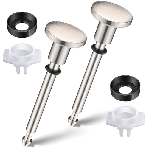 Enhon 2 Set Tub Spout Diverter Repair Kit (Brushed Nickel, Classic) | Includes 2 x Diverter Valve Stems, 2 x Cup Seals and 2 x Gates, Bathroom Shower Bathtub Leaky Faucet Repair Replacement Parts - color: Brushed Nickel