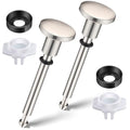 Enhon 2 Set Tub Spout Diverter Repair Kit (Brushed Nickel, Classic) | Includes 2 x Diverter Valve Stems, 2 x Cup Seals and 2 x Gates, Bathroom Shower Bathtub Leaky Faucet Repair Replacement Parts - color: Brushed Nickel