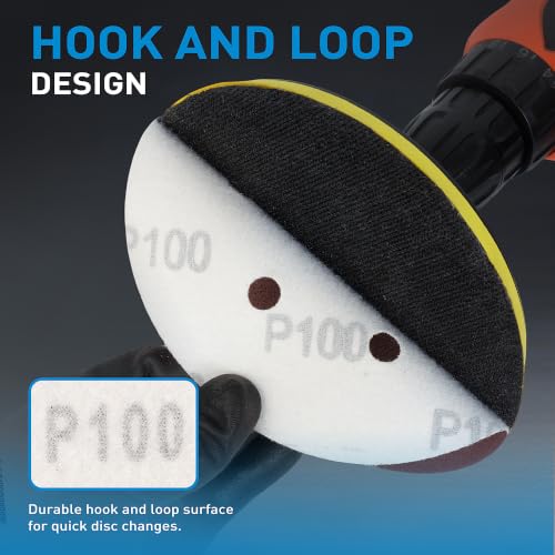 S SATC 30 Pack 6 Inch Hook and Loop Sanding Discs 40 60 80 100 120 150 180 240 320 600 800 1000 Grit Red Sandpaper 6 Hole Random Orbital Sander Pads - style: 6 Hole Red