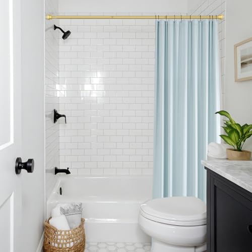 1Pack Gold Spring Tension Curtain Rod 45-78 Inches, 7/8" Diameter - color: Gold 1 Pack, size: 45-77"