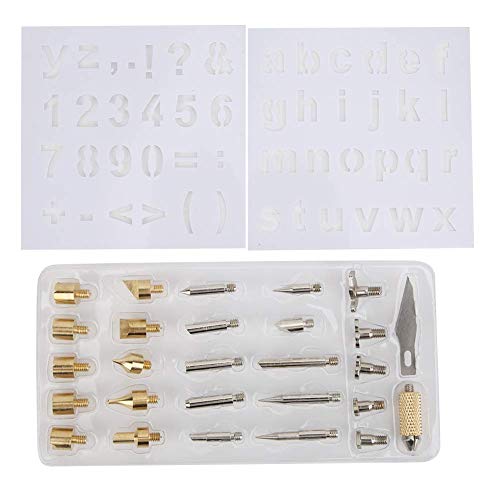 28Pcs Soldering Iron Tips Kit Wood Burning Pen Tips Soldering Iron Replacement Tips Pyrography Craft Tool, Solder Soldering Iron Tip