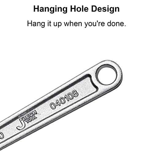 Jetech 8-Inch Adjustable Wrench - Professional Spanner Cr-V Steel Shifter Spanner with Metric Scale Wide Caliber Opening, for Home, Garage, Workshop and DIY - size: 8 Inch
