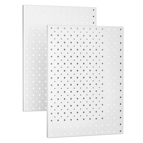 Ultrawall Metal Pegboard Panels, Pegboard Wall Organizer, Gray Peg Boards - color: Gray, size: 16x12"- 2 Pcs