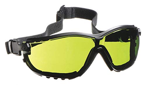 Pyramex V2G Safety Glasses, Black Frame/Amber Anti-Fog Lens - color: Black Frame/3.0 Ir Filter Lens