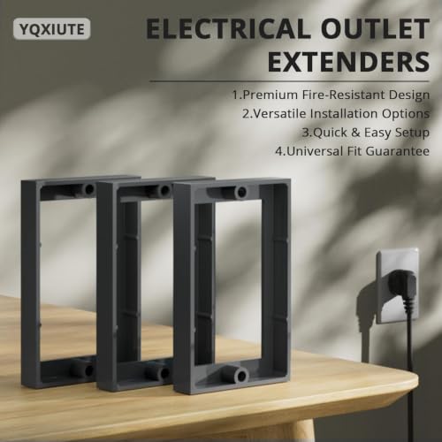 ABS 1/2 Inch Outlet Box Extender, Single Gang, Gray, 2 Pack - color: Gray, size: 2 PC