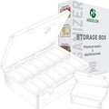 15pcs Bead Organizer Boxes, Medium Clear Plastic Storage Containers with Labels, Large Craft Case Ideal for Big Beads, Jewelry, Diamonds, Bracelets Making, Screws, Sewing, Mini Tools and Small Parts - size: 1 Pack 15 Pcs 3.1" x 2.2" x 1.2"