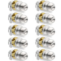 Plustool 10 Pack Privacy Door Knobs Interior, Satin Nickel Doorknob with Lock -ANSI Grade-3 Certified,Keyless Door Locks for Bedroom,Bathroom, Modern Heavy Duty Handle with Round Ball, Easy to Install