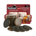 Yelanon Furniture Sliders 20 Pcs 2.5" Round Brown for Carpet - size: 20pcs 2.5” Round Brown