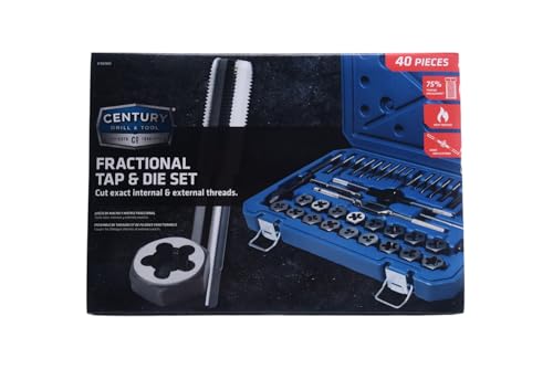 Century Drill & Tool 98900 Fractional Tap & Die Set, 40 Piece - size: 40-Piece