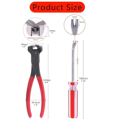 Upholstery Staple Remover Tack Puller Nail Remover Tool Set Nail Puller Plier, Staple Puller, Tack Lifter, Fastener Remover, for Furniture Floor Wall Wooden Case Car Photo Frame (2 pcs) - style: Style3