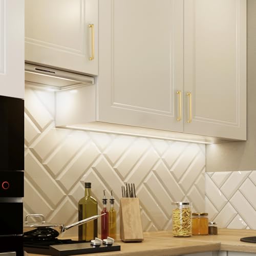 HOME EDIT Brushed Gold Cabinet Handles Zinc Pulls 7-1/2 Inch 5 Pack - color: Brushed Gold, size: 7-1/2 inches Hole Center