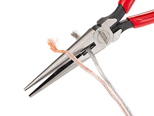 TEKTON 7 Inch Serrated Jaw Long Nose Pliers | PGF10007 - color: Serrated Jaw, size: 7 Inch Straight