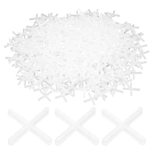 500 PCS 1/4 Inch Tile Spacers, High Quality Plastic Cross Leveling System, Accurate Floor & Wall Ceramic Tile Alignment Tools for DIY and Professional Installation, Consistent Gap Width - size: 1/4 Inch