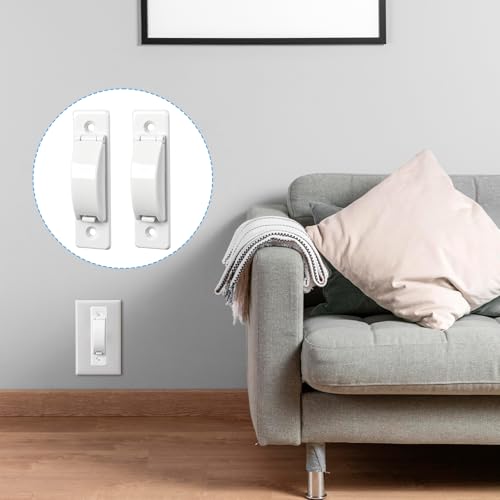 4 Pack Light Switch Guard Cover Wall Switch Guards Wall Switches Guard - color: White