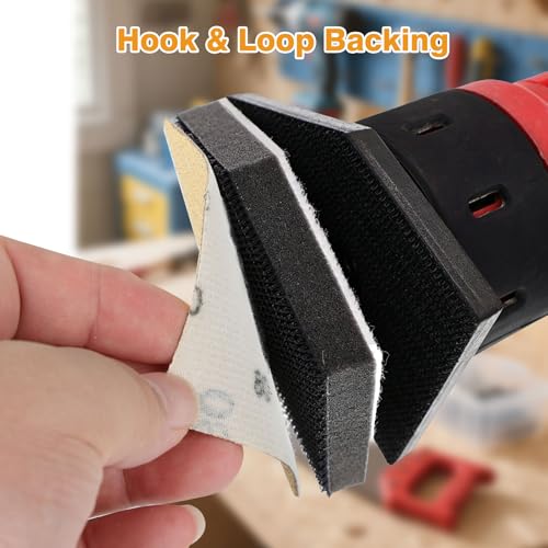 102PCS Detail Sander Sandpaper: Compatible with Milwaukee M12