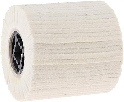 Wool Felt Wire Drawing Wheel Buffer Wheel Buffing Drum Mirror Burnishing Polishing Brush for Rust/Dust Removal,Jewelry/Glass (100X100MM) - size: 100X100MM