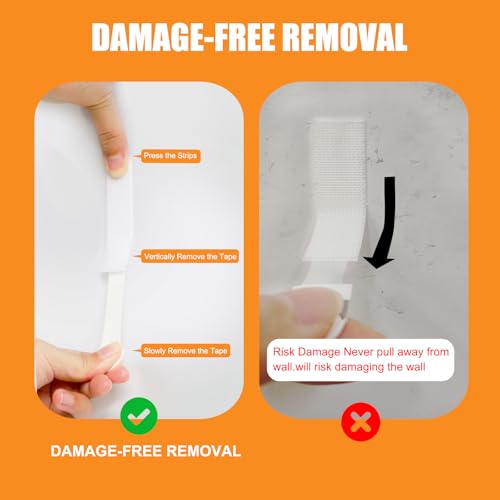 Picture Hanging Strips Heavy Duty, 40 Pairs Sticky Picture Hangers - size: Small-40 pairs