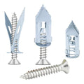 80pcs Silver Self Drilling Drywall Anchor Kit, Carbon Steel Zinc Expansion Wall Anchors (0.47x1.18 Inch) with Self Tapping Screw Heavy Duty, Easy Application No Drill or Holes in Wall. - color: Silver (0.47x1.18inch)
