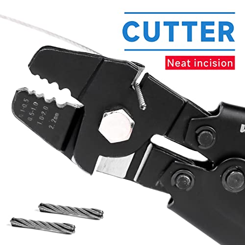 Wire Rope Swager Wire Rope Swaging Tool for Crimping Fishing Lines Up To 2.0mm 5/64inch (WKS-711)