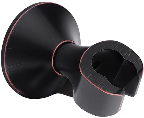 BRIGHT SHOWERS Handheld Shower Head Holder with Dual Angle Positions, Wall Suction Bracket Includes Adhesive 3M Disc, No Tools Required and Easy Installation, Oil Rubbed Bronze Finish - color: Oil Rubbed Bronze, style: Suction & Adhesive - 2 Angles