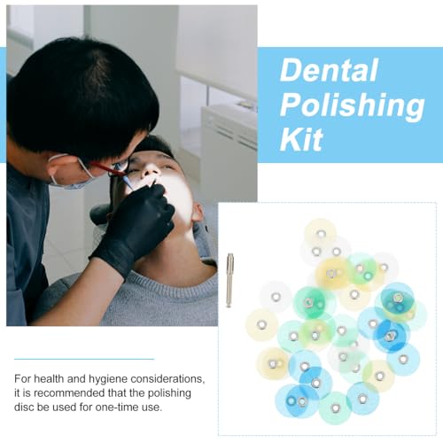 Healifty Finishing Discs with Mandrel Tooth for Composite Filling Finishing Oral Polish Tool for Front and Back 0.59 in Diameter One-Time Use - color: 40 Pcs