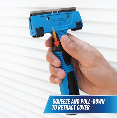 Unger Professional Connect and Clean 4" All-Purpose Scraper, Window, Glass, and Floor Scraping Tool Supplies, Adhesive Removal, Gum, Stickers, Paint Removal, Dual-Sided Blade - size: 4", style: All-Purpose Window Scraper