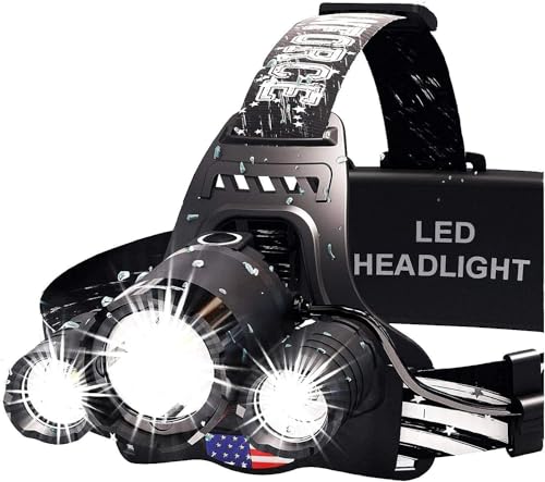 DanForce Headlamp. USB Rechargeable LED Head Lamp. Ultra Bright LUMINUS 1080 Lumen Headlamp Flashlight + Red Light. HeadLamps for Adults, Camping, Outdoors & Hard Hat Light. Zoomable IPX54 Headligh - color: Pluto