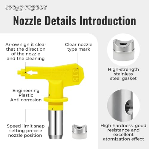 Airless Spray Gun Paint Edger Guide Edge Spray Tool Paint Accessory Extension Airless Paint Sprayer Nozzle 517 Tip 12 Inch Extension Pole(Comes with a Black Storage Box)