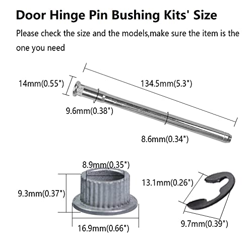 Door Hinge Pin & Bushing Repair Kit, Compatible with Chevy GMC - size: 88-02 Door Hinge Pins