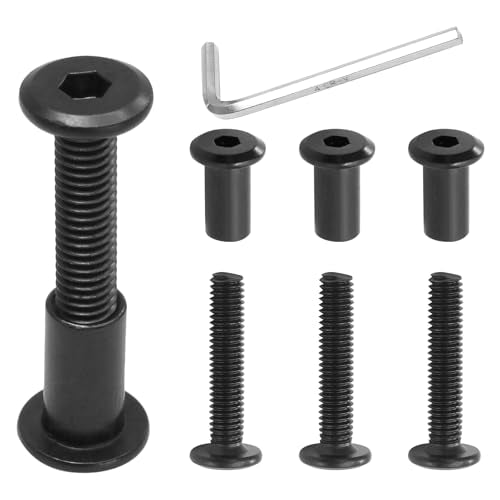 Biaungdo M6x30mm Black Hex Drive Socket Cap Bolt, 15 Sets - color: Black, size: M6x30mm