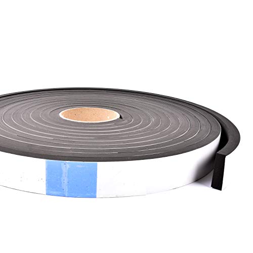 Sponge Neoprene Stripping W/Adhesive 1-1/2in Wide X 1/2in Thick X 25ft Long