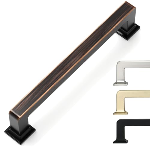 9BUILD 10 Pack 5 Inch Oil Rubbed Bronze Cabinet Pulls,Kitchen Hardware - color: Oil Rubbed Bronze, size: 5"/128MM Hole Center