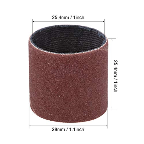 uxcell 1 Inch x 1 Inch Sanding Sleeves 320 Grits Sandpapers Band Drums 10 Pcs - size: 320 Grits