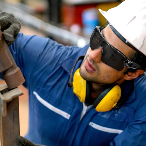 OXG Work Safety Glasses for Men Women, ANSI Z87.1 UV Protection - color: 12p-grey