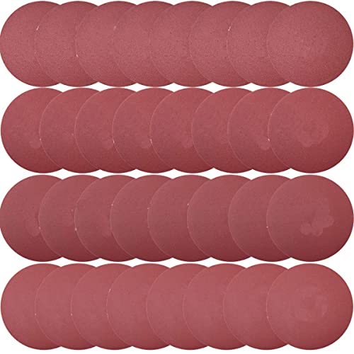 Tonmp 50 PCS 7 Inch Sanding Discs Set - 60 80 120 180 240 Grits Sandpaper, 7" Hook-and-Loop Aluminum Oxide Abrasive Sander Paper for Random Orbit Floor Drywall Sander