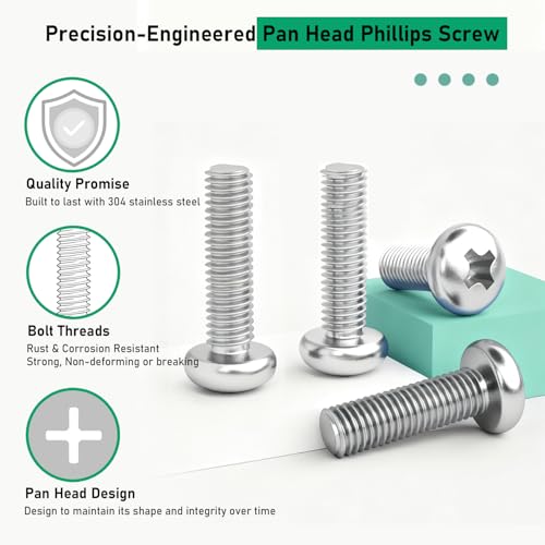 M8 Screws for Samsung TV, TV Mounting Screws Kits with M8 x 45mm