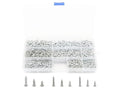 LBY 900pcs M2.3 M2.6 M3 Pan Head Self-Tapping Sheetmetal Screw Assortment Kit, Carbon Steel, Zinc-Plated - color: Silver