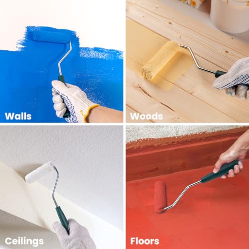Paint Roller Kit, 15 Pack, 4 Inch Paint Roller, Paint Brush