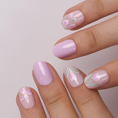 CurvLife Extra Short Square Press On Nails, Tulip Whisper Nude, Soft Gel - color: C9 - Tulip Whisper