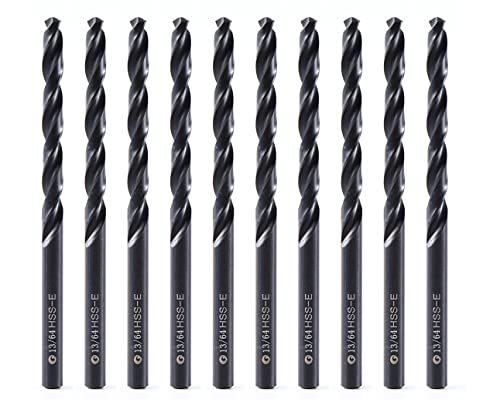 13/64inch HSS M35 Cobalt Twist Drill Bits for Metal - size: 13/64inch (10pcs)