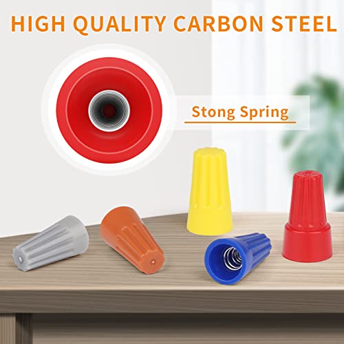 300 Pcs Red Wire Connectors Nuts, Electrical Wire Caps Insulated - color: Red-300PCS