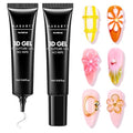 Makartt 3D Nail Gel, 2 Pcs 15g Nail Sculpting Gel for Molding and Drawing - color: A02-2pcs Clear