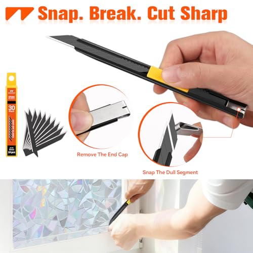 WRAPXPERT Window Film Tools, Window Privacy Film & Peel and Stick Wallpaper Tool Kit, 4-in-1 DIY Starter Set with Smoothing Squeegee, Utility Knife and Blades & 180ml Adjustable Spray Bottle - color: 4-in-1 Set
