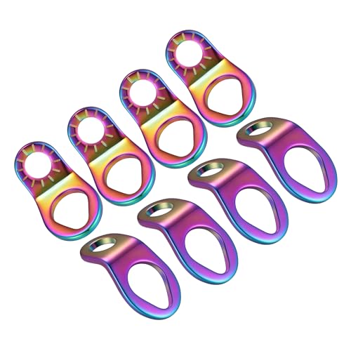 STEEL HAWK Cold Forged Stainless Steel Tie Down Hooks, 8-Pack/RW - color: PVD Rainbow