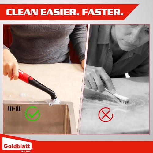 Goldblatt 18-Piece Cordless Electric Spin Scrubber, Waterproof