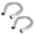 2piece EFIELD Flexible SS Corrugated Hose Connector,1" FIP x24"Length - size: 24"L(1" FIP)