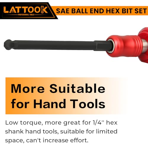 SAE Ball End Hex Head Allen Wrench Drill Bit Set - style: 10PCS Ball Hex Bits