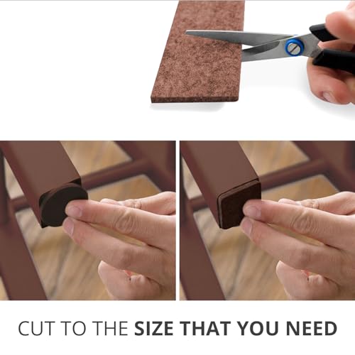 X-Protector Felt Furniture Pads - 20 PCS 6 x 1/2" - Premium Felt Strips - size: 6 x 1/2 inch